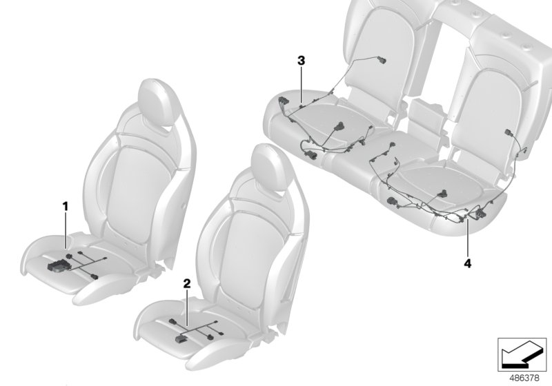Wiring set seat