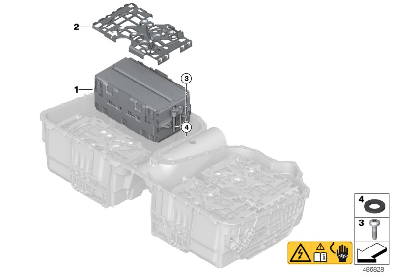 High-voltage accumulator, module