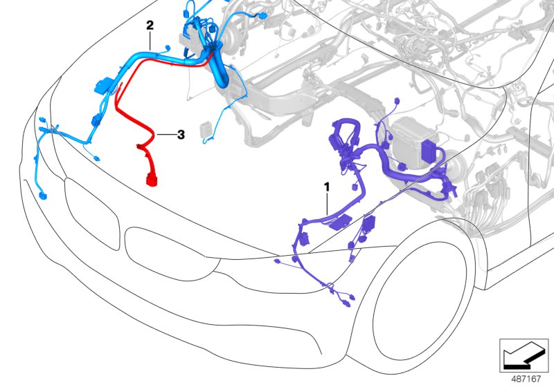 Rep.cable f.main wiring harness - front