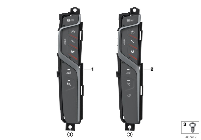 Operating unit, centre console