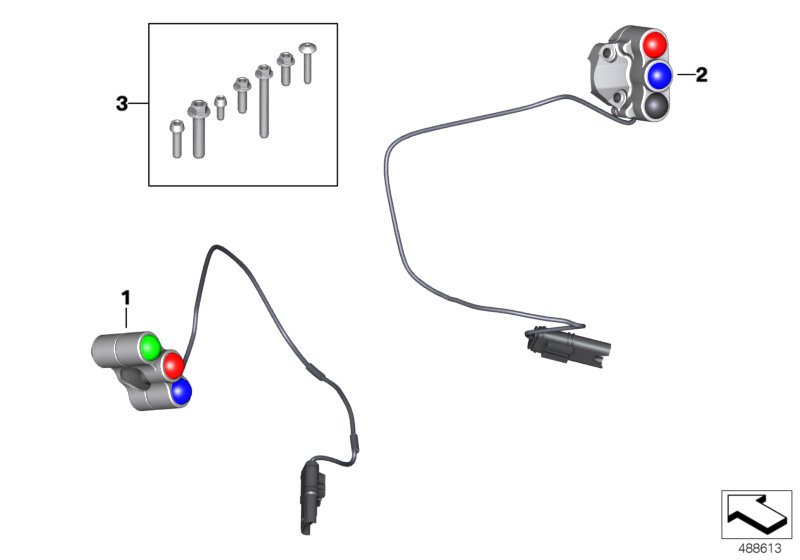 Combination switch at handlebar