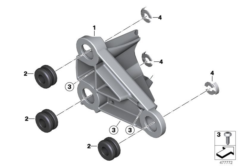 Bracket f instrument cluster