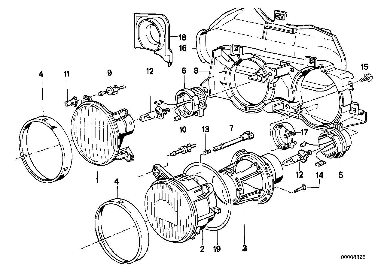 SINGLE PARTS F ELLIPSOIDAL HEADLIGHT