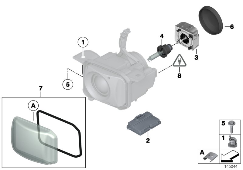 Single parts, xenon headlight