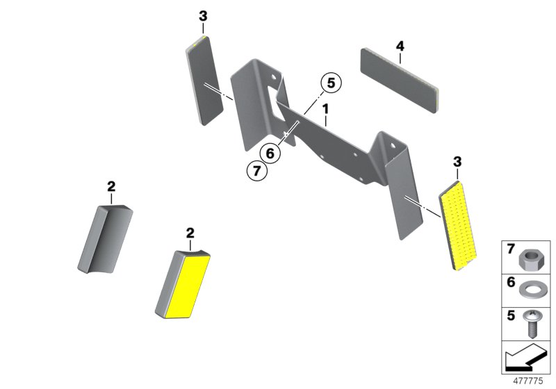 Licence plate holder US/reflectors