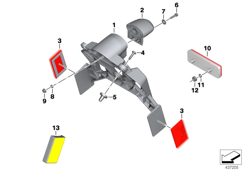 Licence plate holder US/reflectors