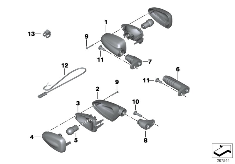 White direction indicator lights
