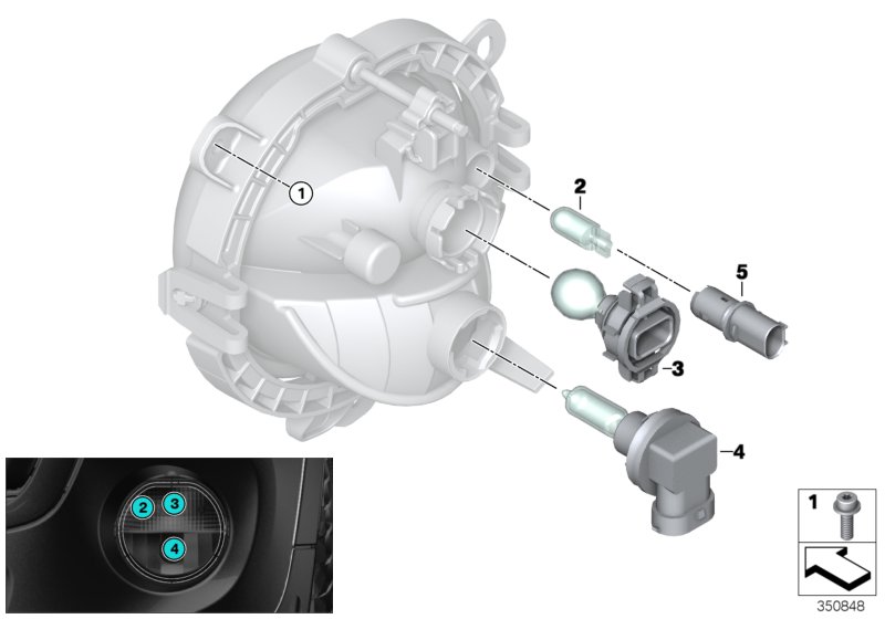 Single parts, headlight, bumper