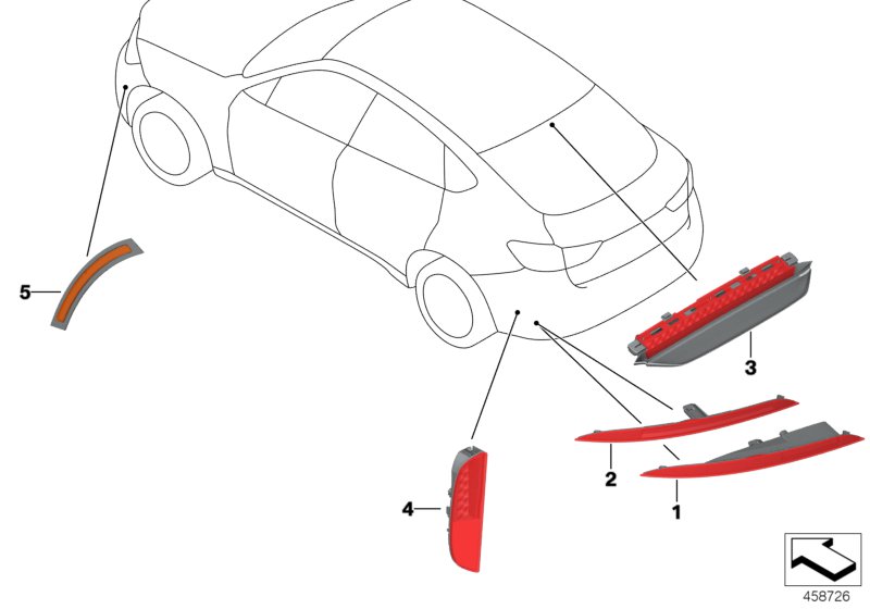 Third brake light / rear reflector