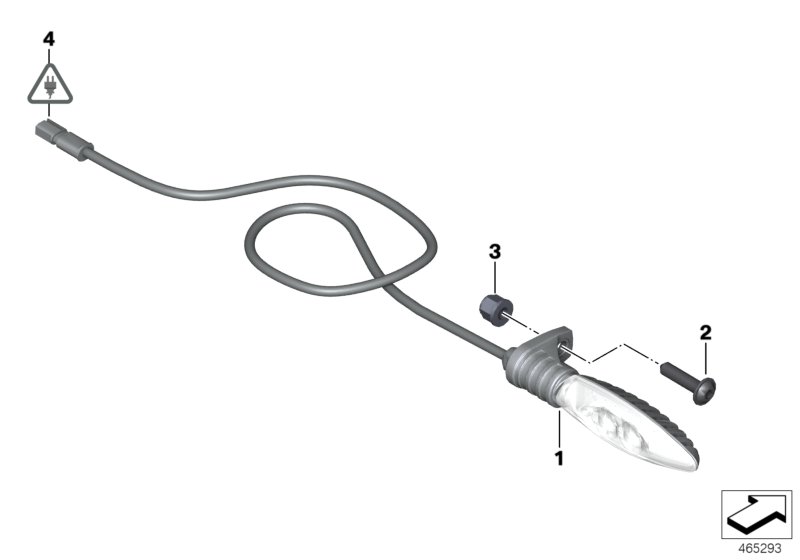 LED turn indicators, rear