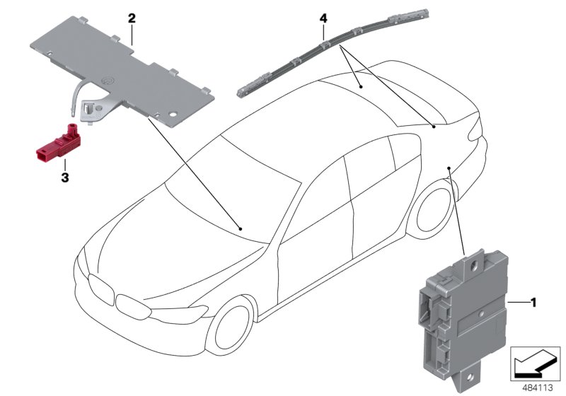 LED module/fibre-optic conductor/ECU