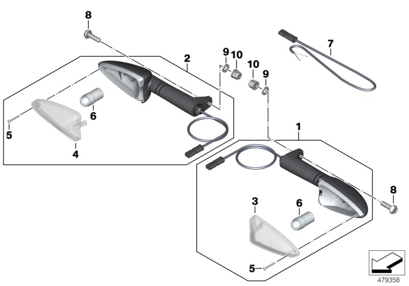 Turn indicators, front
