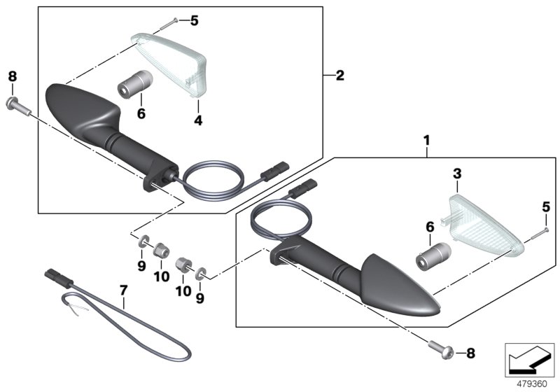 Turn indicators, rear