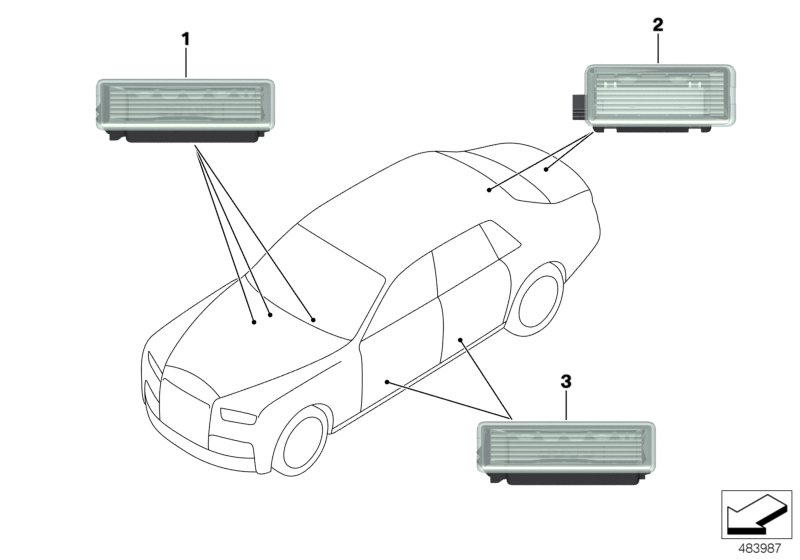 Various interior lights