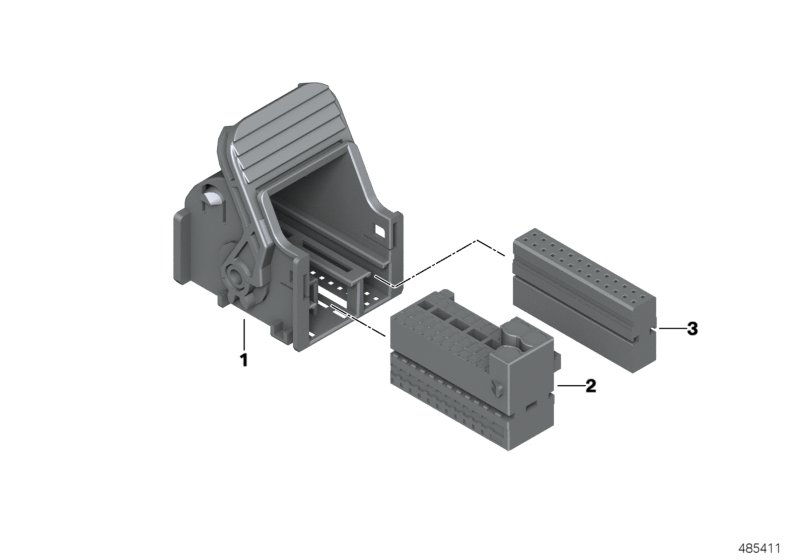 Connector housing in headlight