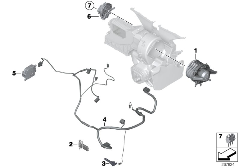 Electric parts for heater