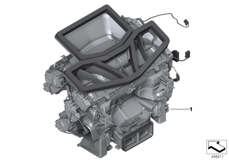 Distributor housing with flaps