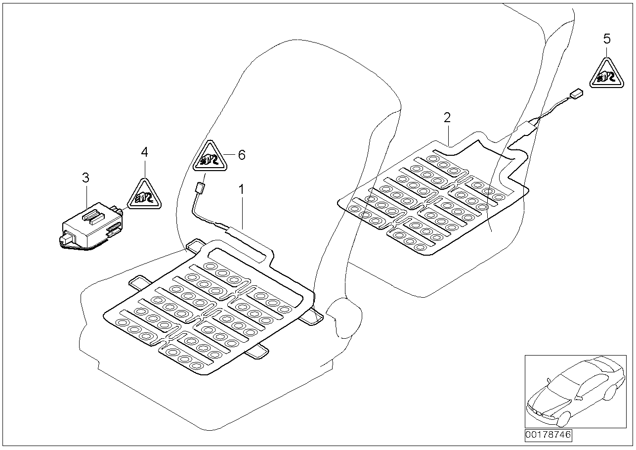 Electr.compon.seat occupancy detection