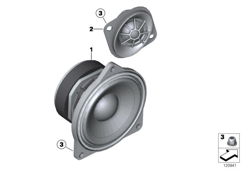 Single parts f front door loudspeaker