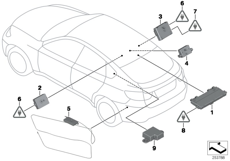 Components, antenna amplifier, diversity