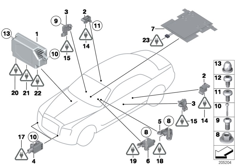 Electric parts, airbag