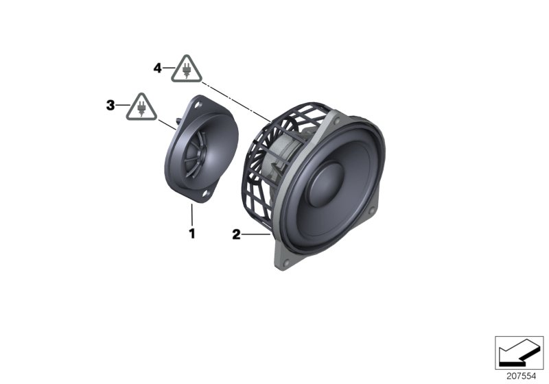 Single parts f front door top-hifi syst.