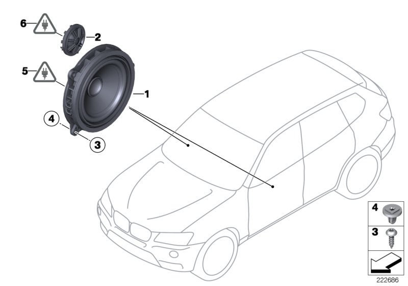 Single parts f front door loudspeaker