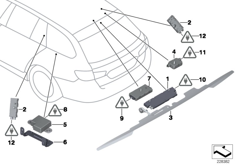 Single parts f antenna-diversity