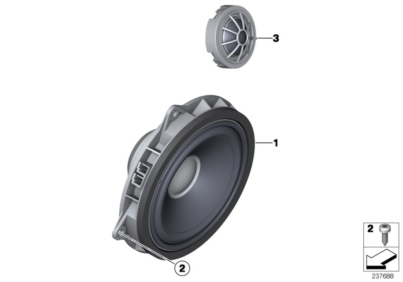 High End sound system, door, front