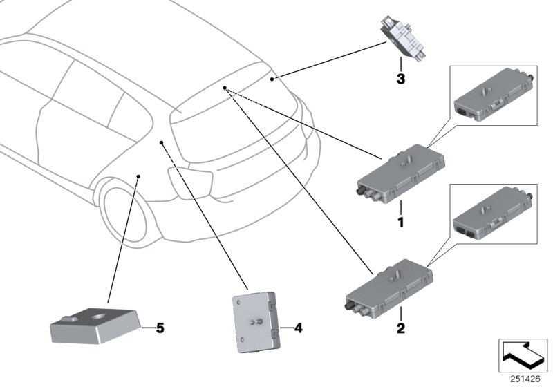 Components, antenna amplifier