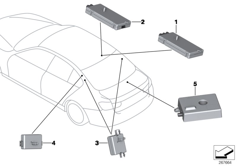 Components, antenna amplifier