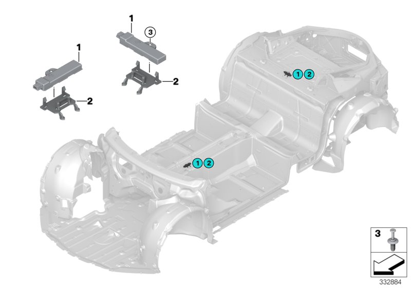 Single parts, aerial, comfort access