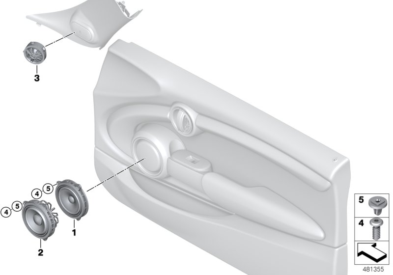 Single parts f front door hifi system