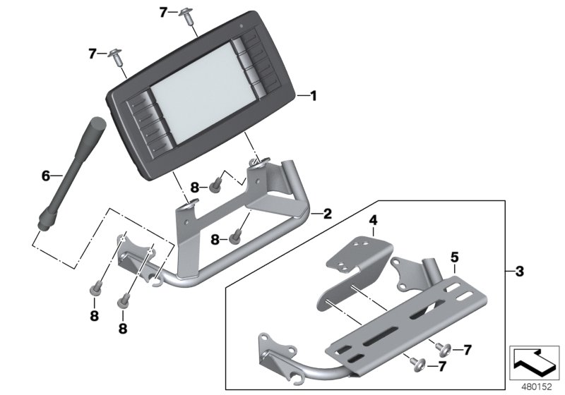 Control panel, radio / microphone