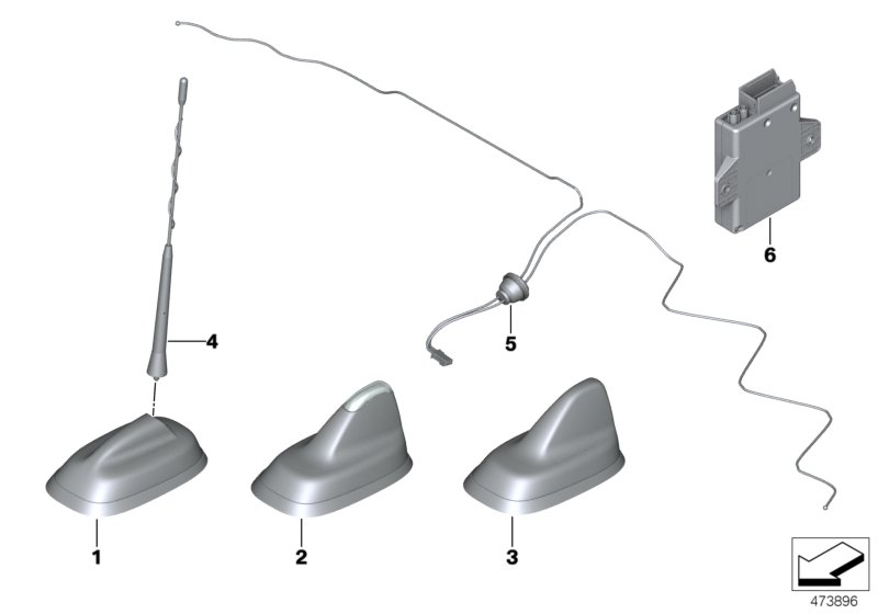 Single parts, antenna