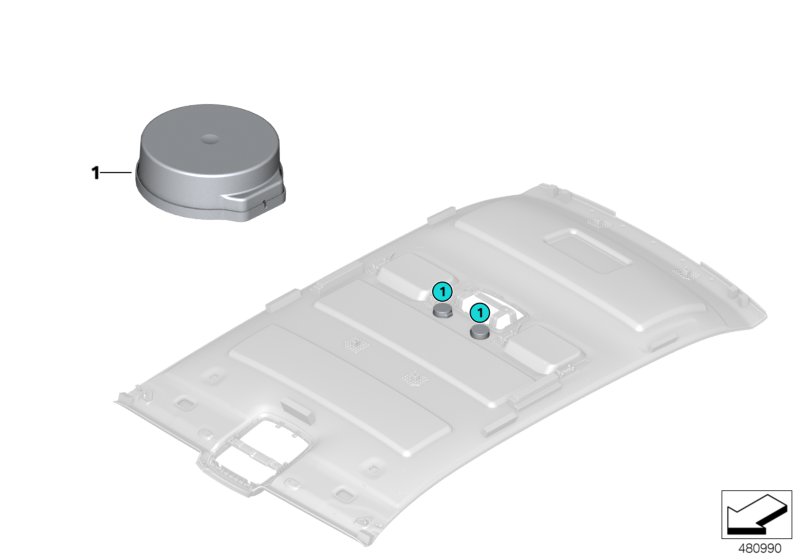 Loudspeaker components for headlining