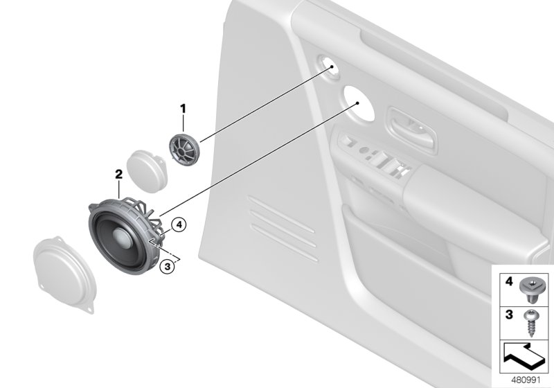 Single parts f front door loudspeaker