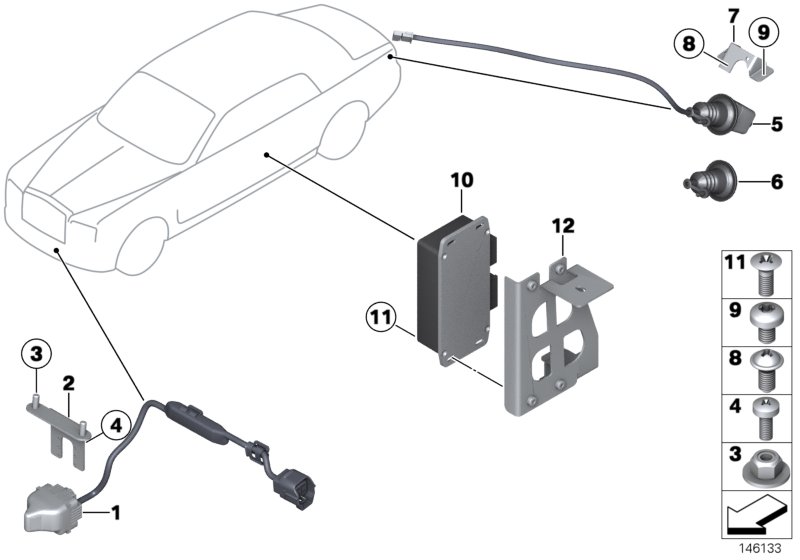 Front camera, reversing camera