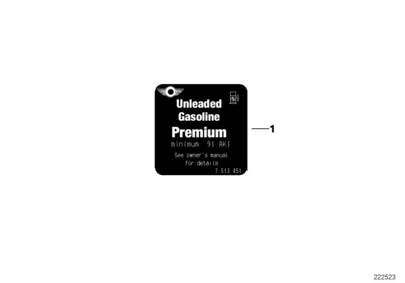 Information plate, fuel