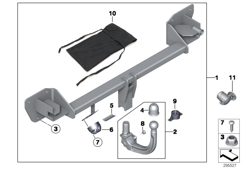 Towing hitch, detachable