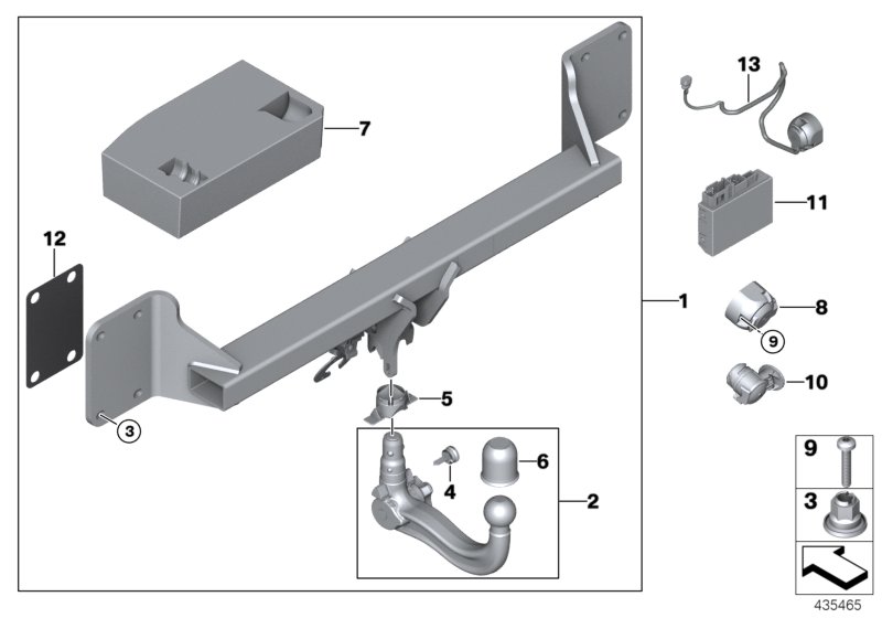 Towing hitch, detachable