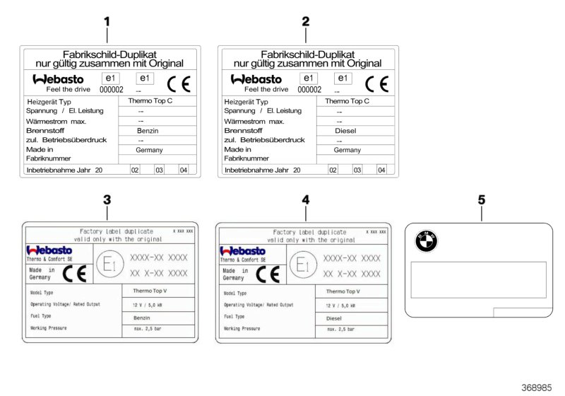 Labels independent heating