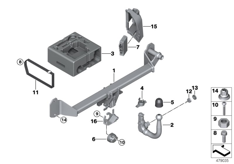 Towing hitch, detachable