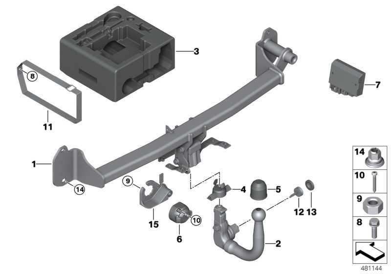Towing hitch, detachable
