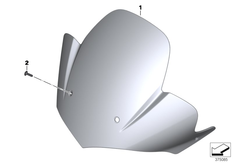 Windshield, sport, tinted