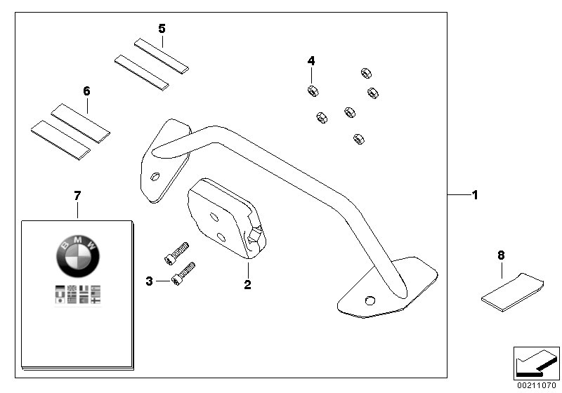 Mounting parts, BMW Navigator IV