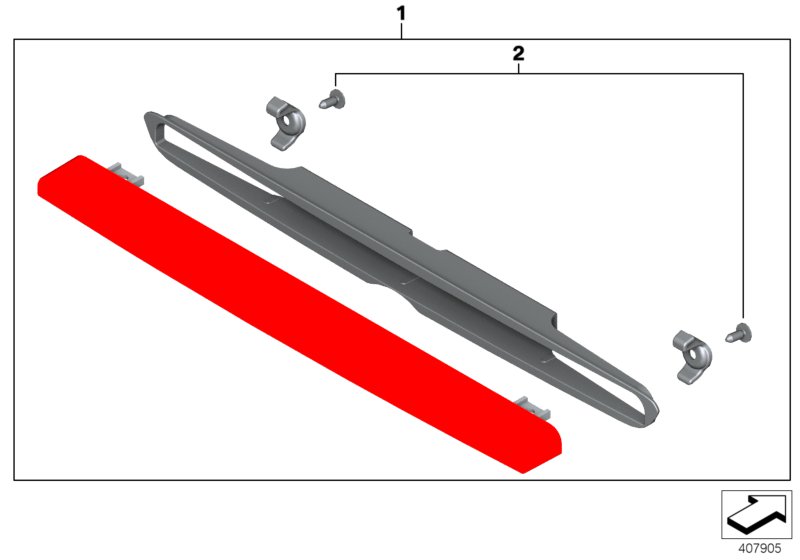 Additional brake light, Touring topcase