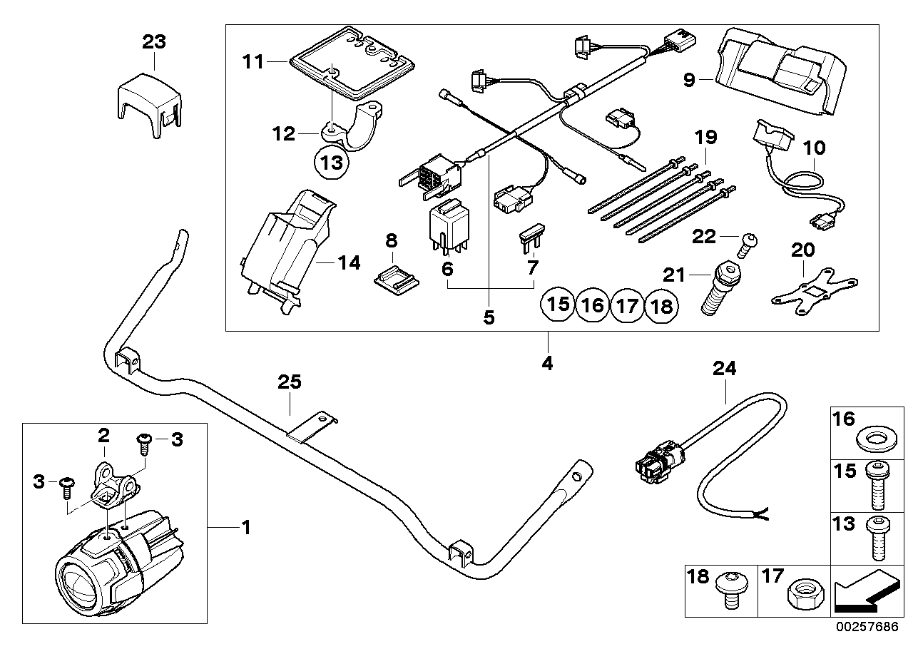Retrofitting, LED additional headlight