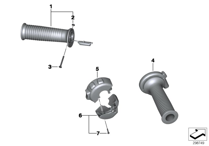 Handlebar grip, heated