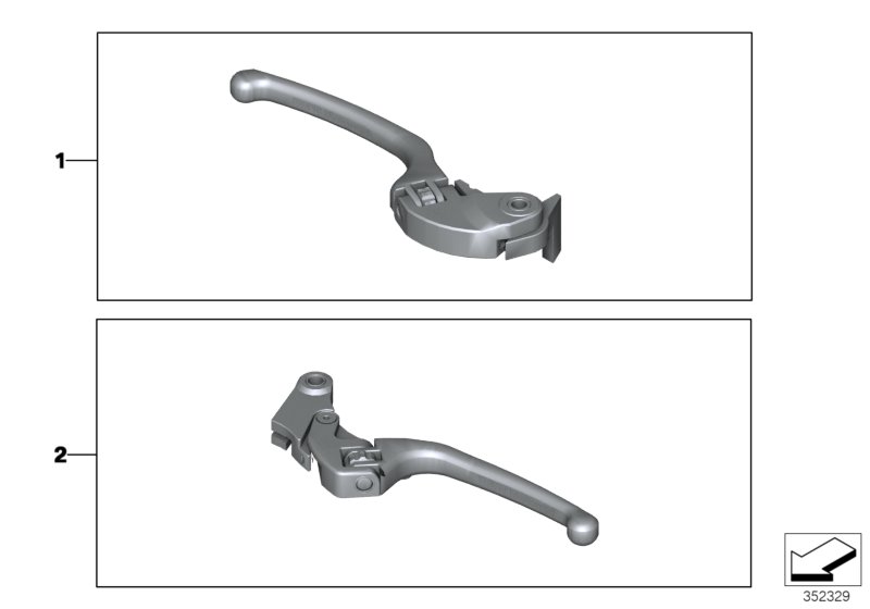 HP hand lever, folding